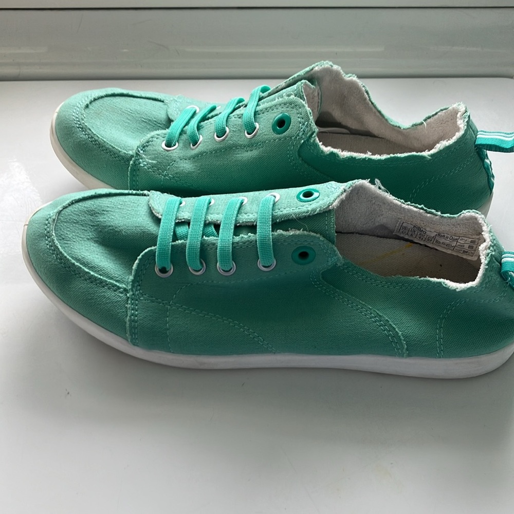 Vionic beach mint Green Canvas pismo Sneakers women’s size 10 - Picture 4 of 9